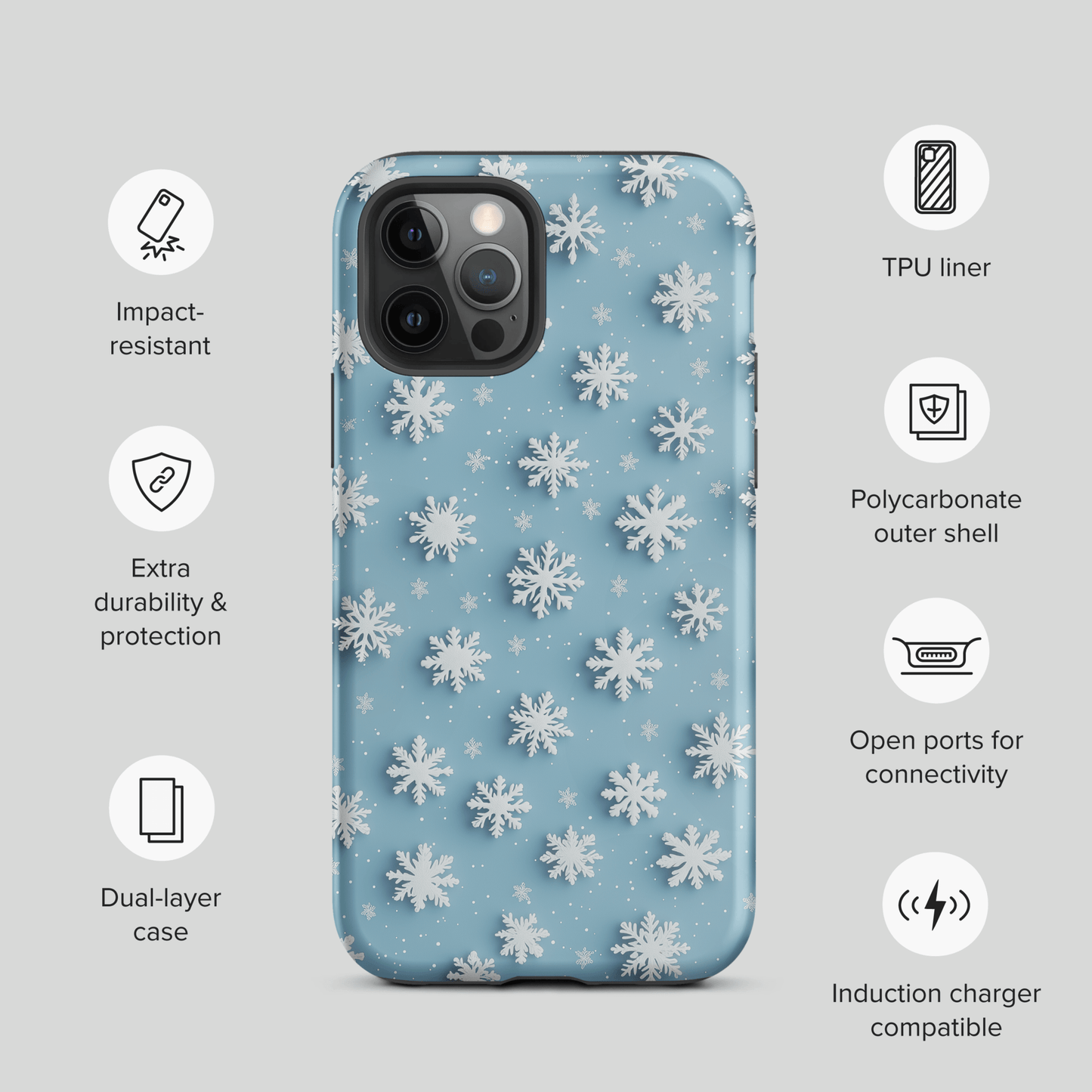 Snowflakes Light Blue for iPhone Ninja Level Designs