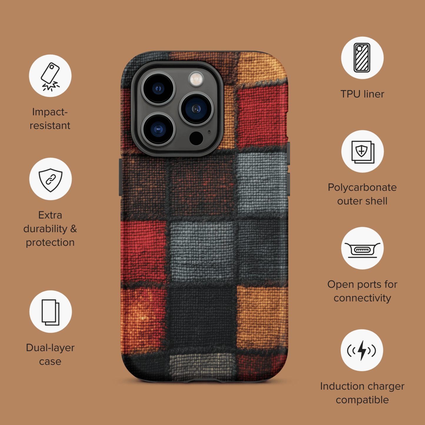 Vintage Plaid for iPhone Ninja Level Designs