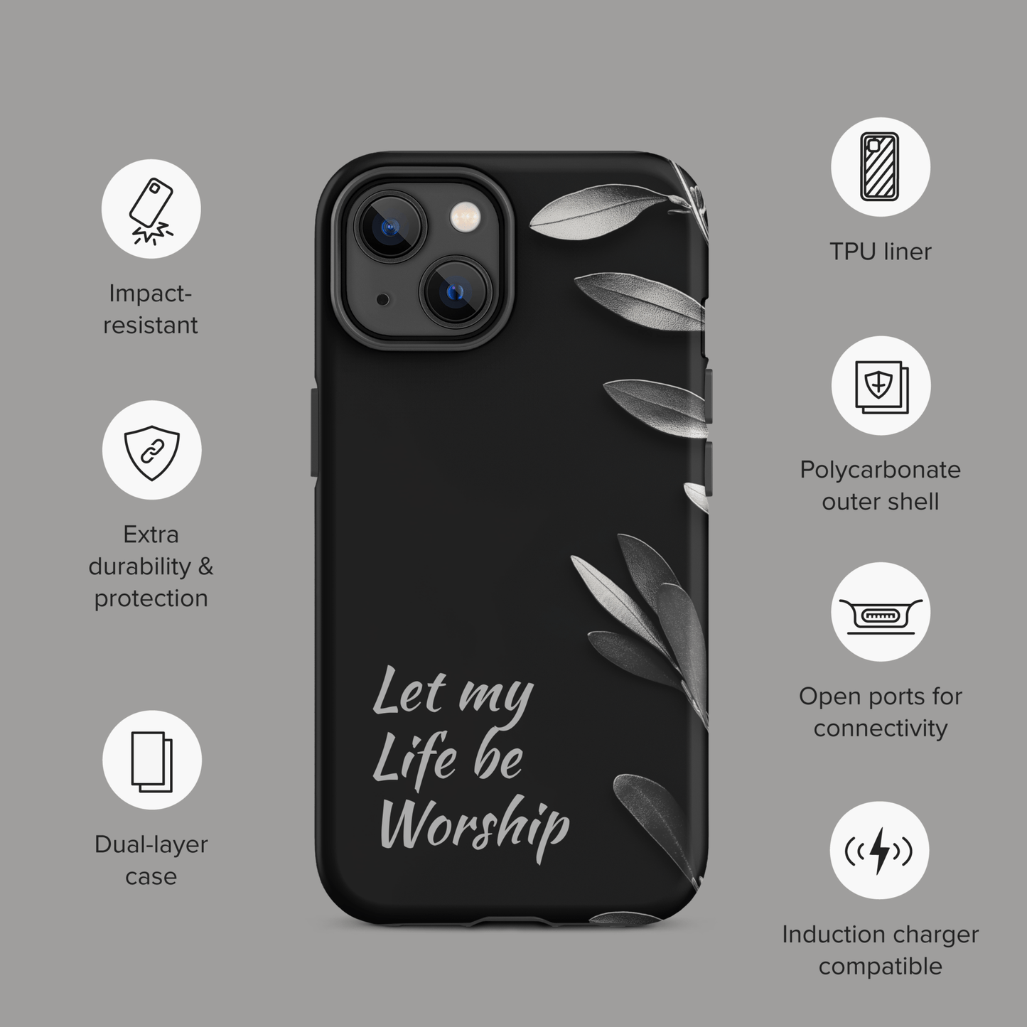 Worship olive branch black for iPhone Ninja Level Designs