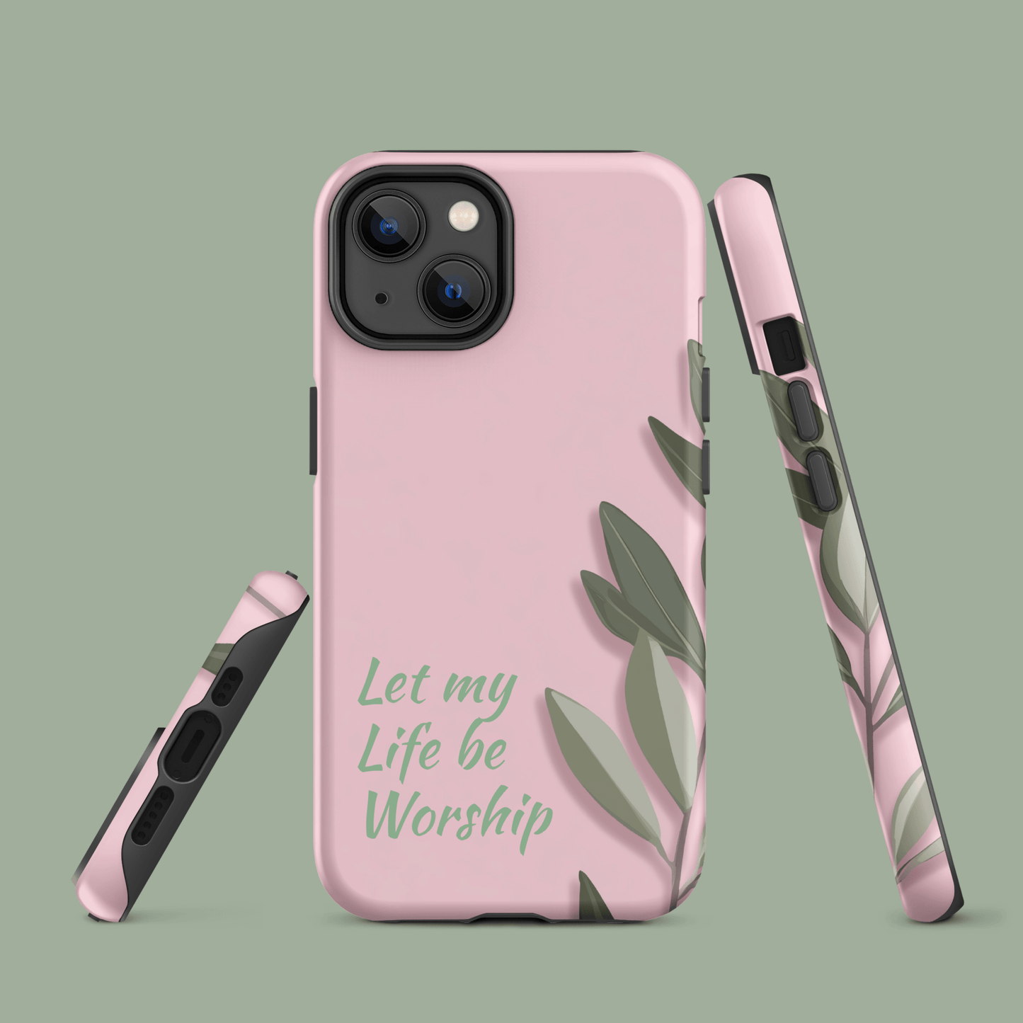 Worship olive branch pink for iPhone Ninja Level Designs